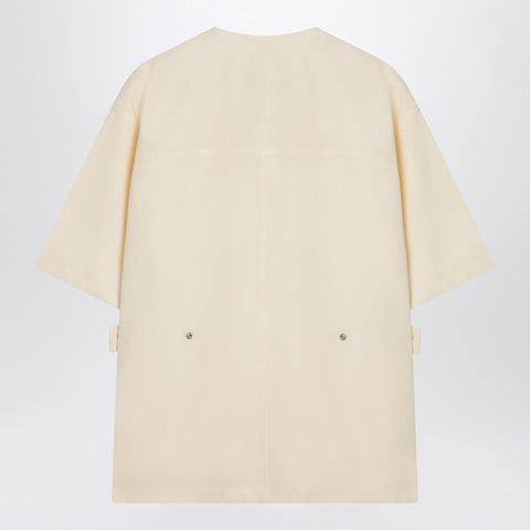 Jil Sander Jil Sander Ivory silk blend shirt jacket