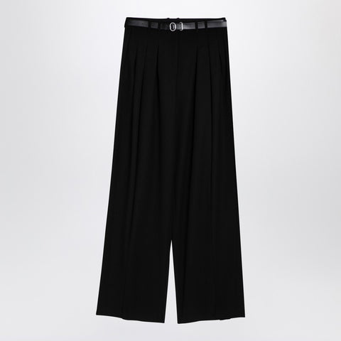 Jil Sander Jil Sander Black wide trousers with belt