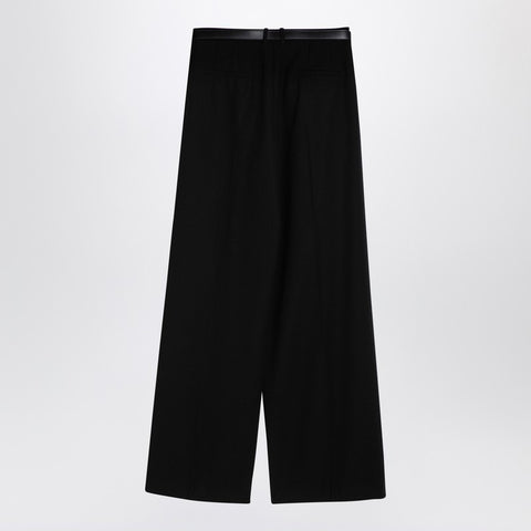 Jil Sander Jil Sander Black wide trousers with belt