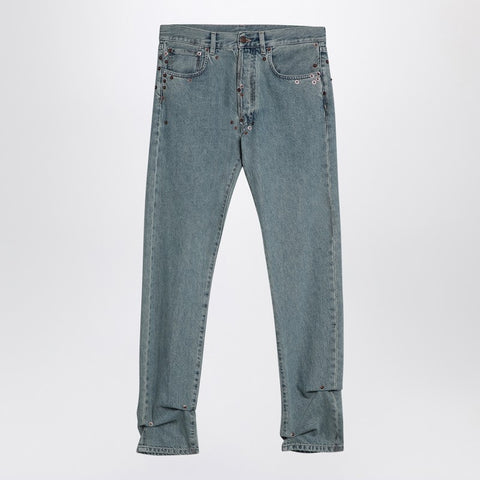 Moschino Moschino Light blue denim jeans with rivets