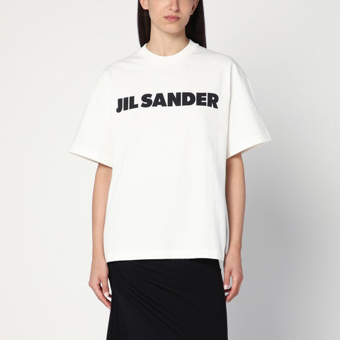 Jil Sander Jil Sander White wide t-shirt with logo