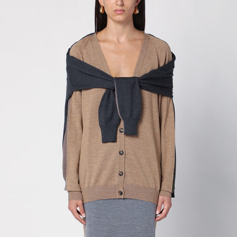 Moschino Moschino Beige/grey deconstructed cardigan