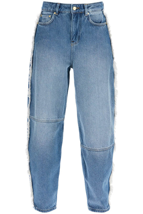 Ganni Ganni distressed barrel jeans with