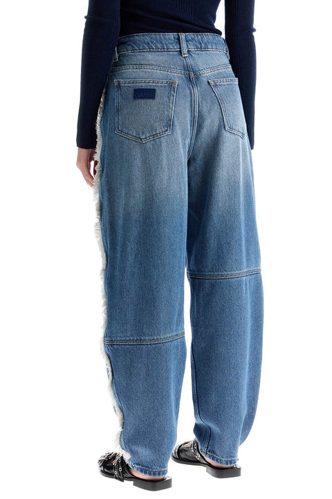 Ganni Ganni distressed barrel jeans with
