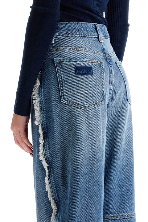 Ganni Ganni distressed barrel jeans with