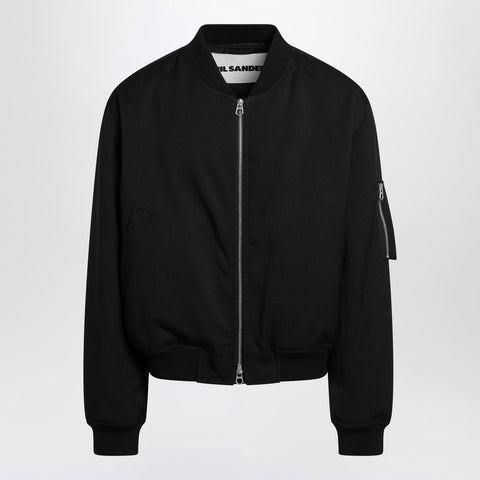 Jil Sander Jil Sander Black zipped bomber jacket
