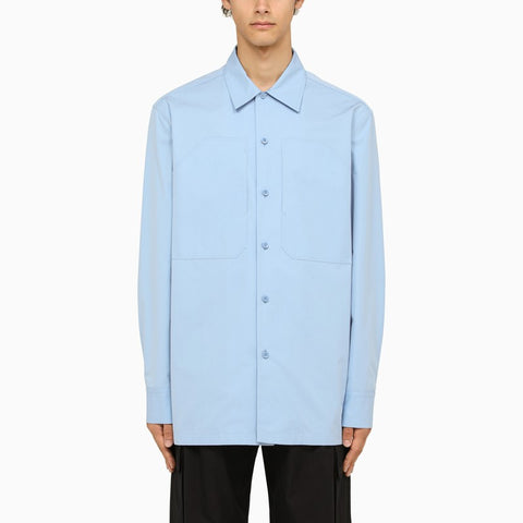 Jil Sander Jil Sander Light blue oversize shirt with pockets