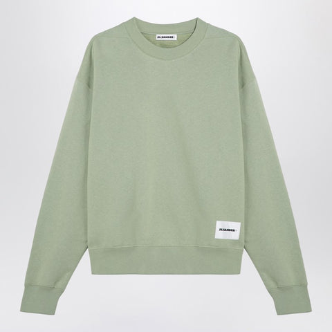 Jil Sander Jil Sander Apple green cotton crew-neck sweatshirt