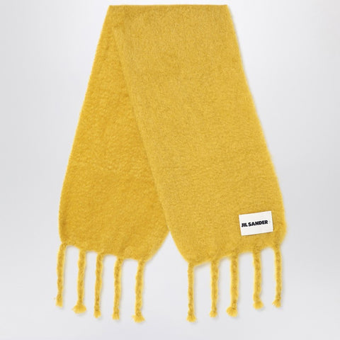 Jil Sander Jil Sander Yellow mohair blend scarf