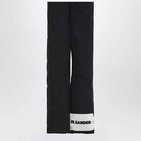 Jil Sander Jil Sander Black padded scarf with logo