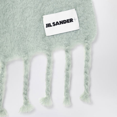 Jil Sander Jil Sander Pale green mohair blend scarf