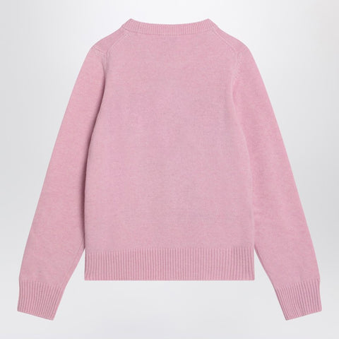 Ganni GANNI Pink sweater with poodle