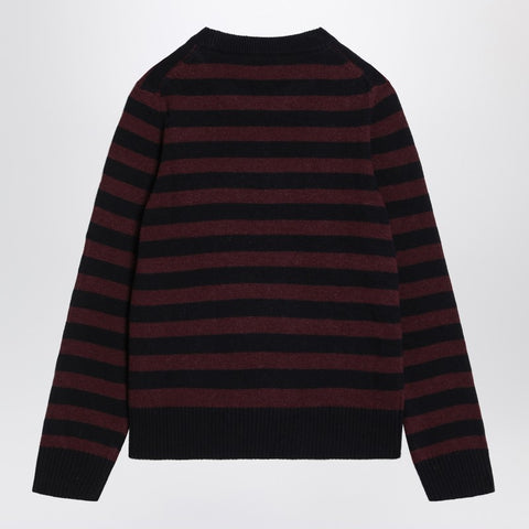 Ganni GANNI Striped sweater with poodle