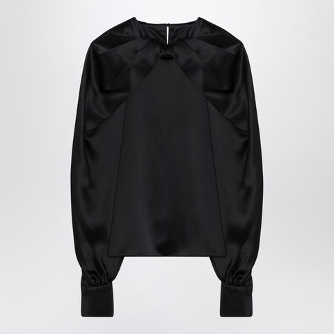 Max Mara Pianoforte Max Mara Pianoforte Black silk satin blouse