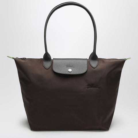 Longchamp Longchamp Mocha coloured Le Pliage Green L bag