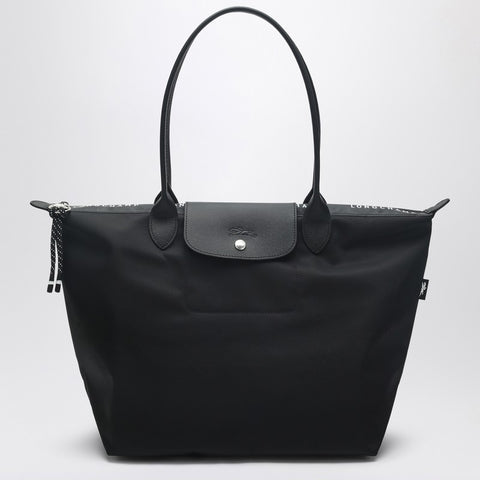 Longchamp Longchamp Black recycled canvas L Le Pliage Energy bag