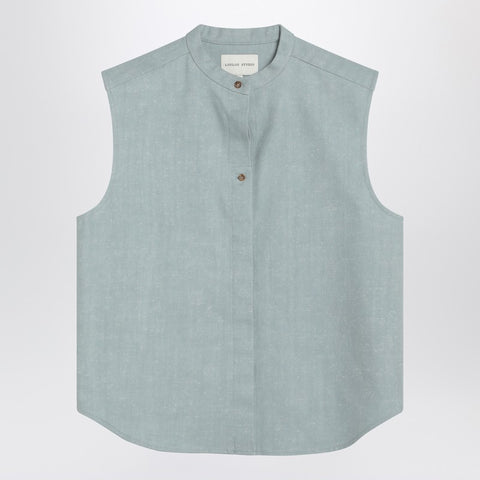 Loulou Studio Loulou Studio Fog grey blouse in cotton blend