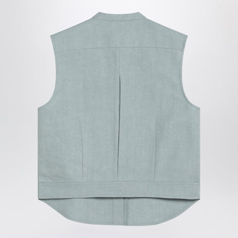 Loulou Studio Loulou Studio Fog grey blouse in cotton blend