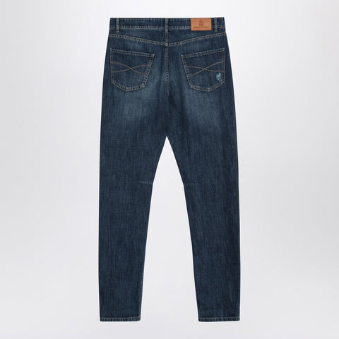 Brunello Cucinelli Brunello Cucinelli Washed blue jeans with rips