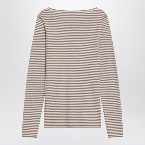 Brunello Cucinelli Brunello Cucinelli Sparkling striped sweater in cashmere and silk