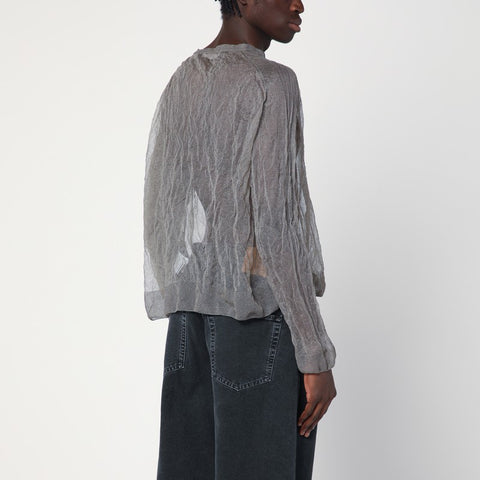 Our Legacy Our Legacy Semi-transparent grey sweater in silk blend
