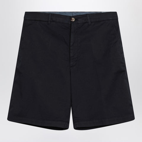 Brunello Cucinelli Brunello Cucinelli Navy blue cotton bermuda shorts