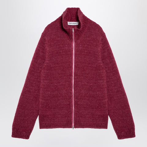 Our Legacy Our Legacy Ruby-coloured zipped cardigan