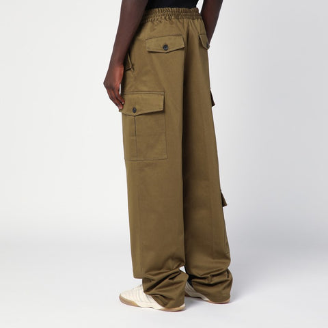 Wales Bonner Wales Bonner Green khaki cotton trousers