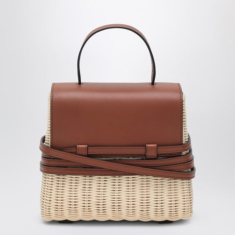 Moschino Moschino Tie Mie Bag in raffia and leather