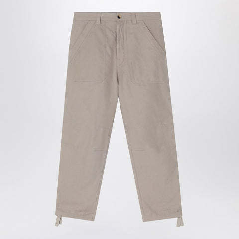 Brunello Cucinelli Brunello Cucinelli Khaki linen-cotton blend trousers
