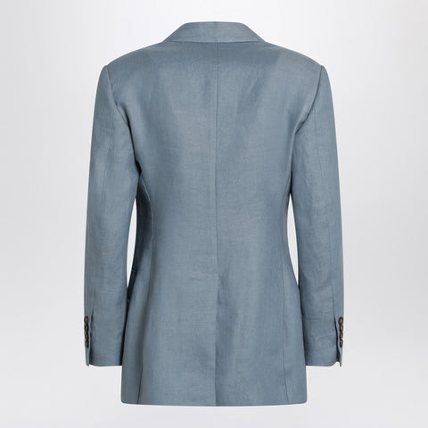 Brunello Cucinelli Brunello Cucinelli Avio-coloured linen blend jacket