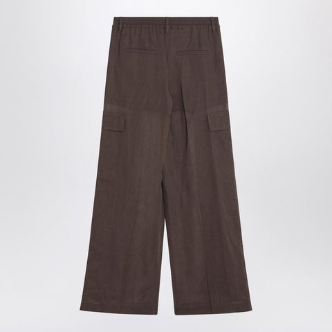 Brunello Cucinelli Brunello Cucinelli Brown cargo trousers in cotton