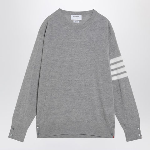 Thom Browne Thom Browne Light gray merino wool sweater