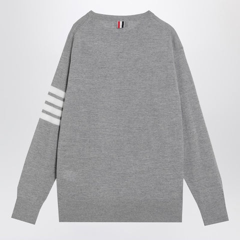 Thom Browne Thom Browne Light gray merino wool sweater