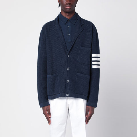 Thom Browne Thom Browne Blue linen blend cardigan