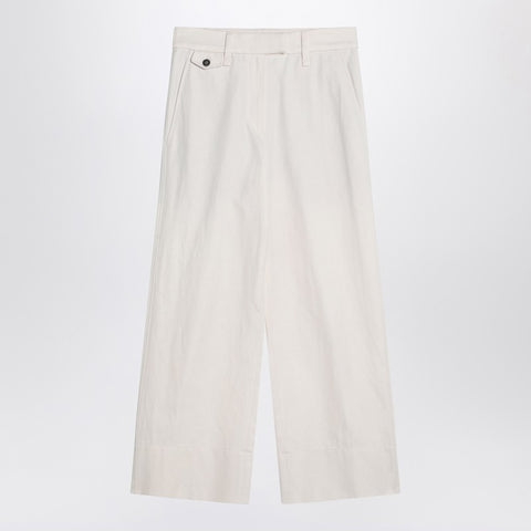 Brunello Cucinelli Brunello Cucinelli Ivory trousers in cotton and linen