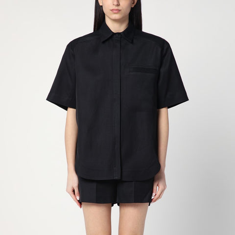 Loulou Studio Loulou Studio Black shirt in viscose and linen