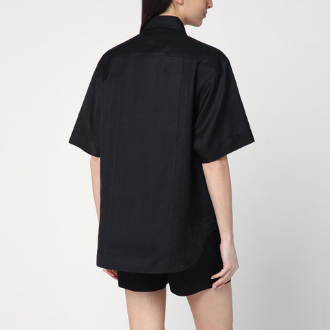 Loulou Studio Loulou Studio Black shirt in viscose and linen