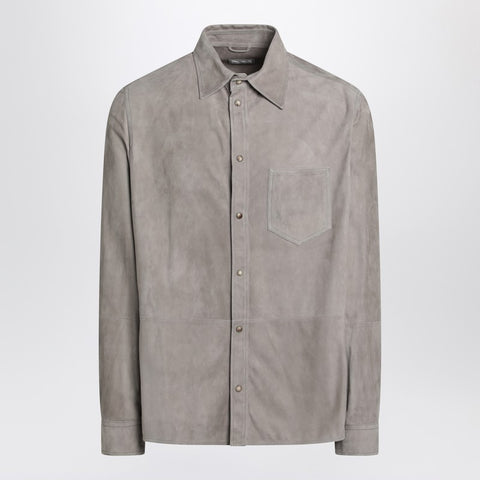 Brunello Cucinelli Brunello Cucinelli Khaki leather shirt