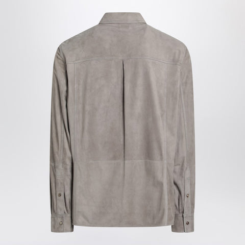 Brunello Cucinelli Brunello Cucinelli Khaki leather shirt