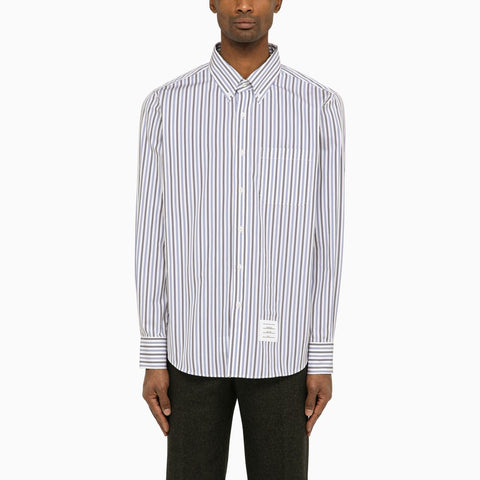 Thom Browne Thom Browne Navy/white striped poplin shirt