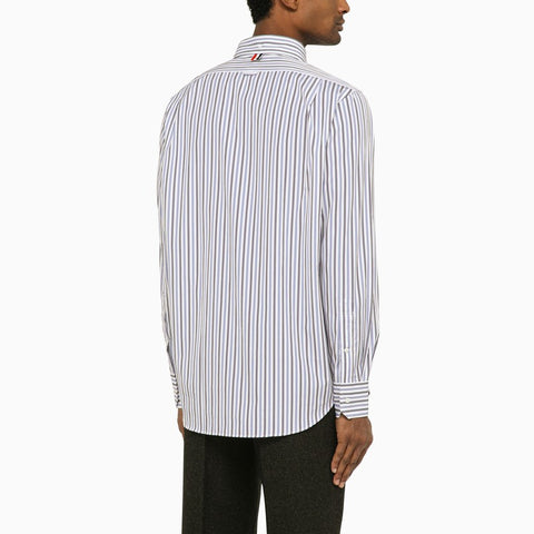 Thom Browne Thom Browne Navy/white striped poplin shirt