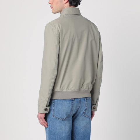 Brunello Cucinelli Brunello Cucinelli Khaki green bomber jacket in cotton blend