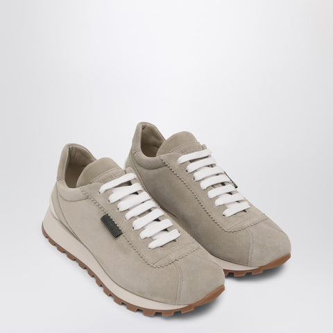 Brunello Cucinelli Brunello Cucinelli Grey/Sage Green Sneakers in Suede