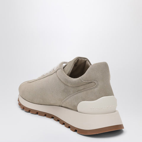 Brunello Cucinelli Brunello Cucinelli Grey/Sage Green Sneakers in Suede