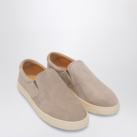 Brunello Cucinelli Brunello Cucinelli Light Beige Suede Slip-ons