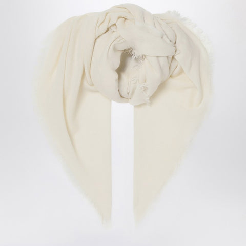 Destin Destin White milk cashmere scarf
