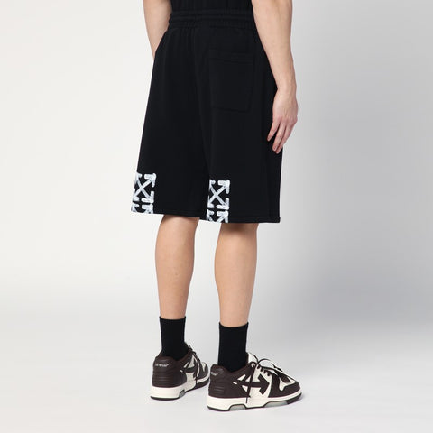 Off White Off White Off-White™ Black shorts in cotton with logo