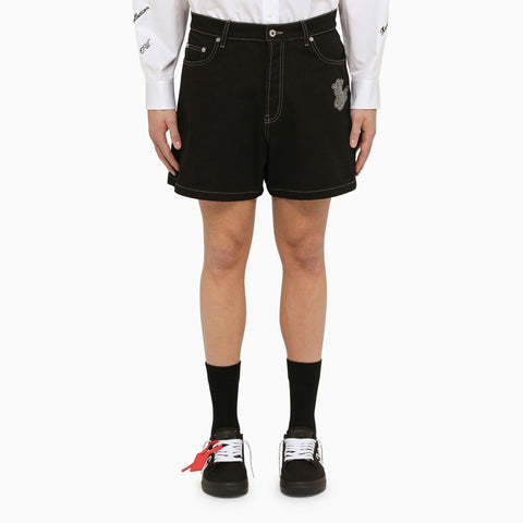 Off White Off White Off-White™ Black cotton short with logo