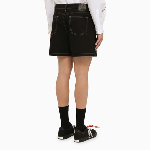 Off White Off White Off-White™ Black cotton short with logo